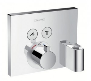 poza Baterie termostatata incastrata cu suport dus integrat Hansgrohe gama ShowerSelect, crom