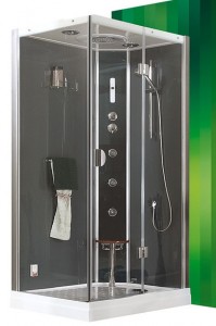 Poza Cabina de dus sauna cu abur si hidromasaj 90x90x216cm Roltechnik model DLS 900P dreapta