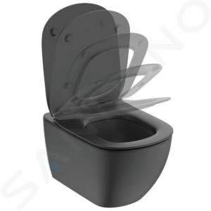 poza Vas WC suspendat Ideal Standard model Tesi Black cu capac soft close