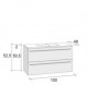 Ansamblu mobilier Riho cu lavoar 100cm gama Broni, SET 10 Standard