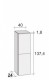 Dulap suspendat Riho 40x137,4cm gama Eifel model Standard