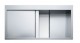 Chiuveta de bucatarie 1000x512mm cu picurator stanga Franke seria Crystal Line model CLV 214 inox satinat, cristal alb