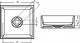 Lavoar Riho solid surface model THIN patrat de 38x38x15 cm, alb mat. Poza 53372