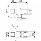 Cot racord rotund G1/2 Ideal Standard cu suport para de dus model Joy magnetic negru. Poza 54331